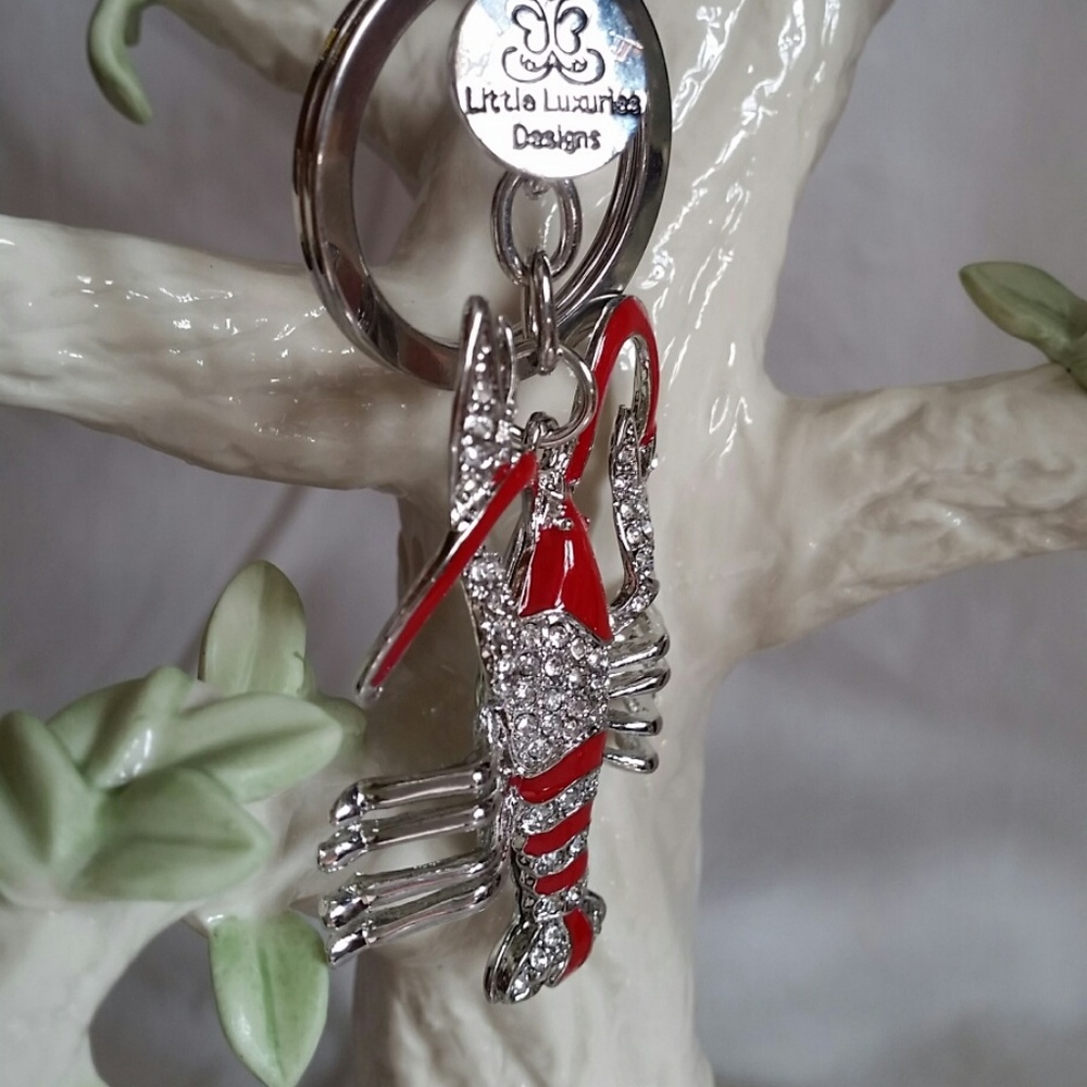 Limited Edition Lobster Keychain Bag Charm w/pouch